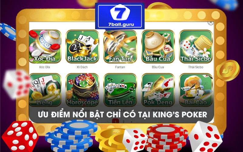 Điểm nổi bật tại game bài King's poker